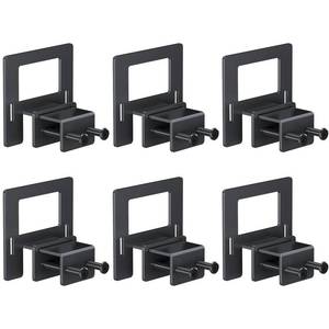 lot 10247 image: YIADDTION 6 PCS Anti��Slip Mattress Slide Stopper Grippers, Heavy Duty Metal Bed Frame Holder in Place, Keep Mattress from Sliding Gripper, Adjustable, Black