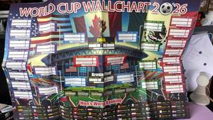 lot 10492 image: World Cup Wallchart 2026 Soccer Tournament Bracket Poster