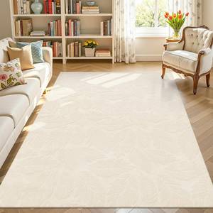 lot 13028 image: Bsmathom Area Rugs for Living Room 5x7 Non Slip Machine Washable Large Rug, Low Pile Soft Indoor Beige Floor Carpet for Bedroom, Dining Room