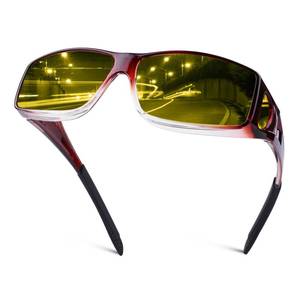 lot 14179 image: FIMOSON Night Driving Glasses for Men Women Fit Over Sunglasses Anti Glare Polarized HD Night Vision Glasses, TYM006-5