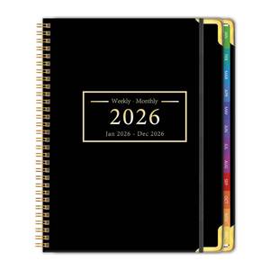 lot 14201 image: Planner -2026, Hardcover Weekly & Monthly Calendar Planner, January 2026 - December 2026, 8.5 x 11, Daily Agenda Book with Colorful Tabs, College Organizer Notebook, School & Work Supplies for Student Teacher Classroom
