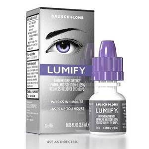 lot 14221 image: LUMIFY Eye Drops for Red Eyes, Redness Reliever for Brighter Looking Eyes, Works in 1 Minute & Lasts Up to 8 Hours, Eye Drops, 0.08 Fl Oz (2.5 mL)