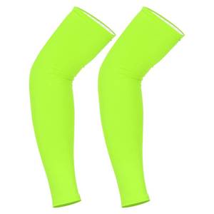 lot 14230 image: YELARXI Sun Protection Arm Sleeves for Men and Women, Compression Cooling Sun Sleeves to Cover Arms-Fitting for (Sports- Workout- Golf-Basketball), XL & 1Pair & Spandex & Fluorescent Green