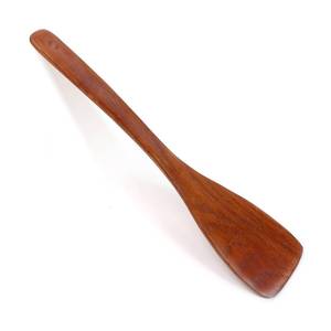 lot 14262 image: Wooden Spatula Set for Cooking - 12.8 Inches Natural Wood Spatulas for Non-stick Cookware, Flat Horn-Shaped Frying Spatulas, Long Handle Wooden Cooking Utensils