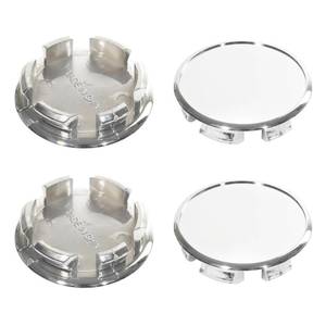 lot 14269 image: DewFlew 4Pcs Open End Plus Plug Center Caps for EZ Lube Outer 56.5mm(2.22in) Inner 47.4mm(1.87in) Chrome Plastic Hub Caps