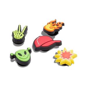 lot 14301 image: Crocs Jibbitz 5-Pack Alien Shoe Charms  Jibbitz, K00l Guy, Small 2 Pack