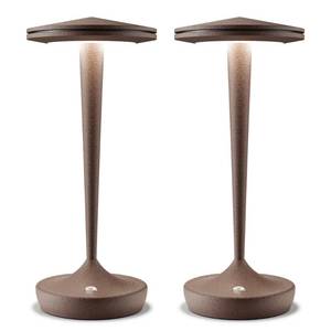lot 19146 image: JALVDE Cordless Lamp Rechargeable LED Table Light,48Hrs Battery Operated Table Lamp,Potable Lamp with Stepless Dimming and Waterproof Lamp for Kitchen,Dining,Shower,Outdoor Patio,Camping(2PRust)
