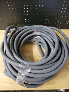 lot 19170 image: Gray Rubber Hose with Brass Fittings Approx. 50ft (Used)