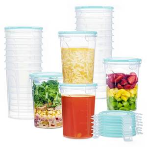 lot 19184 image: Vtopmart 18 Pack 32oz Freezer Storage Containers, Soup Container with Airtight Lids, Reusable Plastic Meal Prep Container, Deli Containers for Lunch, Salad, Leftover, Oats, MicrowaveDishwasher Safe