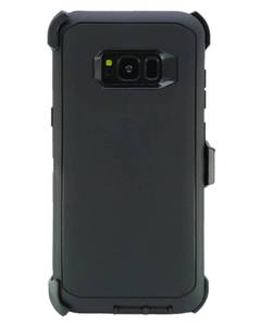 lot 20304 image: WallSkiN Case for Galaxy S8 Plus (6.2) Heavy Duty Full Body Military Grade Drop Protection Carrying Cover Holder  Holster for Men Belt with Clip Stand �� BlackBlack