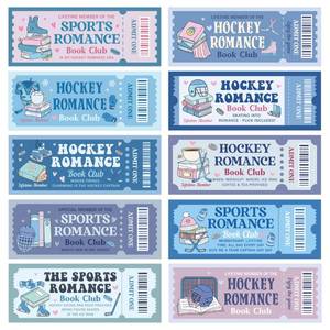 lot 20313 image: Laffact Valentines Day Hockey Bookmarks - 240Pcs Cute Ticket Book Club Reading Tracker, Hockey Romance Design Page Marker, Readers Accessory Bookish Gifts for Book Lover School Library Romance Reader