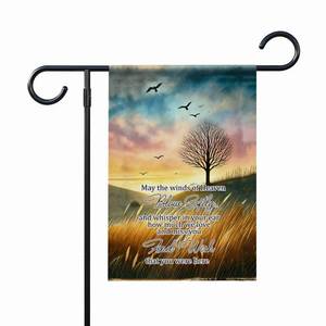 lot 20317 image: May The Winds Of Heaven Blow Softly And Whisper In Your Ear Flag - Heavenly Love And Miss You Yard Sign - Remembrance Sympathy - Outdoor Decoration And Garden Terraces - Outdoor Yard Banner 12X18