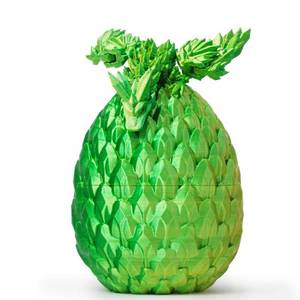 lot 20358 image: AUMEILLER 3D Printed Dragon,Easter Eggs,Easter Basket Stuffers for Teens,3D Dragon Egg,Articulated Winged Dragon,Easter Gifts for Kids (Yellow&Green)