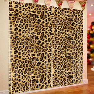 lot 20367 image: LZLANZHI 2 Pack Leopard Print Bachelorette Party Decorations Girl Night Birthday Supplies 3.3x6.6ft Tinsel Foil Fringe Curtains for Women Yellow Black Photo Booth Prop Backdrop Streamer