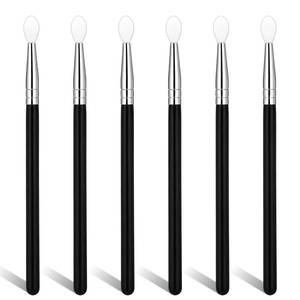 lot 20368 image: 6Pcs Flat Head Silicone Eyeshadow and Lip Mask Makeup Brushes, Transparent Long Handle Silicone Makeup Brushes Applicator Shadow Brush Eyeshadow Applicators Tools for Applying Cr�me or Liquid