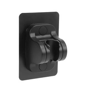lot 20379 image: NearMoon Self Adhesive Shower Head Holder-Adjustable Handheld Shower Holder NO Drilling Wall Mount Waterproof (1 Pack, Matte Black)