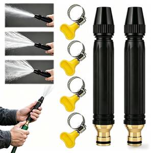lot 20385 image: Home High-Pressure Car Washer Gun with Booster Nozzle,High Pressure Hose Nozzle,360° Adjustable Hose Nozzle,for Watering Plants and Vegetables, and Car Washing(Black)