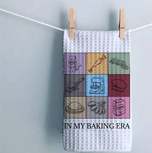 lot 20425 image: In My Baking Era Kitchen Towel - Cute Baking Bread Home Decor - Soft & Absorbent Kitchen Towels - Housewarming Gift - Delightful Dish Towel Gift For Family Or Friends - Good Ideas For Baker Lover