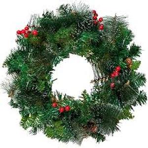lot 1680 image: Christmas garland wreath two pack