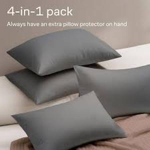 lot 2149 image: NSS Niagara Zippered Waterproof Pillow Protector 4 Pack Standard