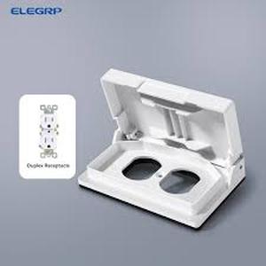 lot 4377 image: White Electrical Outlet Switch Plate Cover