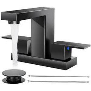 lot 5143 image: Cobbe CB-11002B Bathroom Sink Basin Faucet Matte Black