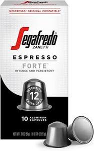 lot 6047 image: Segafredo Zanetti Espresso Forte 10 Aluminum Capsules Nespresso Compatible