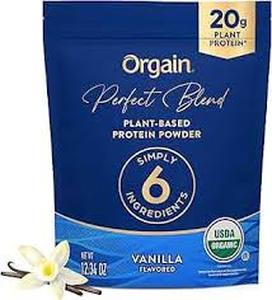 lot 6075 image: Orgain Organic Plant-Based Protein Powder Perfect Pea Vanilla 2.02 lb