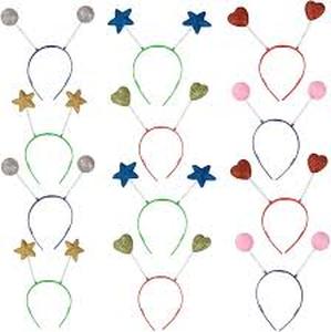 lot 20427 image: Funny Party Hats Head Boppers in Assorted Design- 12 Piece Party Accessories Blue Gold