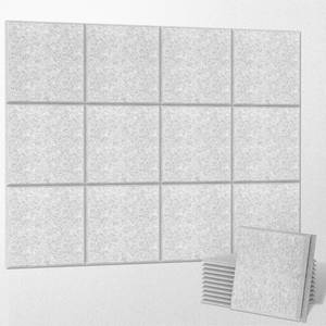 lot 1699 image: UMIACOUSTICS 12 PCS Acoustic Panels,11.8 x 11.8 x 0.35 Sound Proof Wall Panels, Sound Absorbing Panels and Cork Board for Office, Studio, Home Theater,Silver Grey