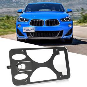 lot 2194 image: Front License Plate Holder Compatible with BMW X2 F39 2018-2024 Front Bumper Tow Hook License Plate Mounting Bracket Holder No Drill License Plate Frames Car Accessories Kit