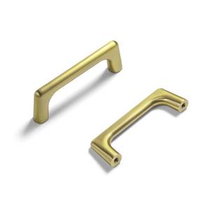 lot 2266 image: Goo-Ki Brushed Gold Cabinet Pulls with 3��76mm Hole Centers, Modern Style Zinc Alloy Cabinet Handles for Dresser,Wardrobe,Cupboard- 2 Pack