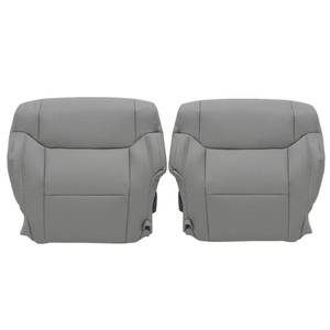 lot 2270 image: FZJDSD Gray Driver & Passenger Side Bottom Microfiber Leather Replacement Seat Covers Compatible with Toyota Tundra 2014 2015 2016 2017 2018 2019 2020