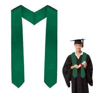 lot 2278 image: Cytokio Graduation Stole Class of 2025 Plain Green Graduation Sash Honor Stoles for Graduation 2025 Graduation Stole Unisex Adults for Acadamic 70 Long