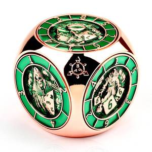 lot 4067 image: HTSHO DND Dice Spinner, 7 in 1 DND Spinner Dice for Dungeons and Dragons, D and D Dice for MTG RPG D&D (Green)