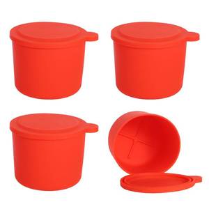 lot 4085 image: 4pcs Ice Mold for Kitchenaid with Lids, Reusable Silicone Ice Making Machine Accessories Compatible with Kitchenaid Ice Shaver (Red)