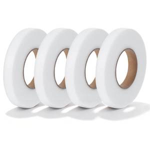 lot 4493 image: Nogeqi 4 Rolls Iron on Hemming Tape for Pants, No Sew Iron on Hem Tape for Pants Clothes Fabric Dresses Curtains & Drapes (White 70 Yards 1.2cm)