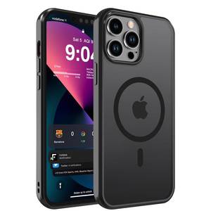 lot 4499 image: DEERLAMN Magnetic Matte Case for iPhone 15 Pro Max 6.7-Inch, Compatible with MagSafeMilitary Grade Drop Protection Anti-Fingerprint Slim Translucent Shockproof Protective Phone Cover, Black