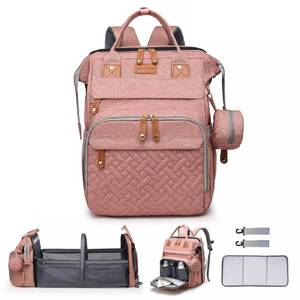 lot 5175 image: Baby Diaper Bag Backpack with Changing Station,Baby Essentials(Pink)