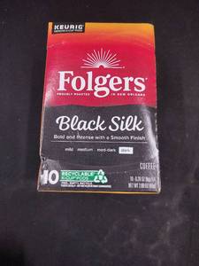 lot 6137 image: Folgers Black Silk K-Cup Coffee Pods 10-Count 2.0 oz