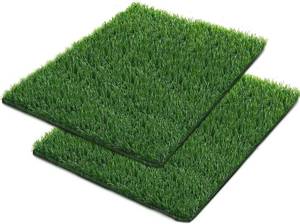 lot 6138 image: Artificial Grass for Dogs Pee Tray (19 x19 Inch(Pack of 2))
