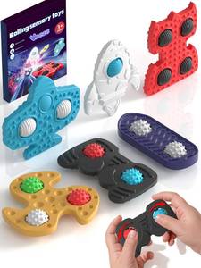 lot 6209 image: YNEZE Silicone Rolling Fidget Toys for Kids & Teens 6 Packs Boys and Girls Quiet Sensory Toys for Concentrate Stress Relief Autism PTSD ADHD