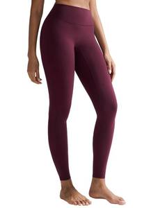 lot 6212 image: RUNNING GIRL High Waisted Leggings for Women, Seamless Full Length Capri Buttery Soft Yoga Pants for Women, No Front Seam CK3130_Reddish Brown_L