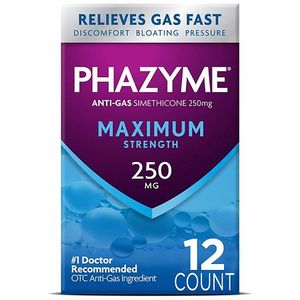 lot 6256 image: Phazyme Maximum Strength Gas & Bloating Relief  Works in Minutes  12 Fast Gels