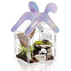 lot 6259 image: Acrylic Jumping Spider Enclosure with Magnetic Lock, 3mm Clear Terrarium for Tarantula, Mantis, Scorpion  Escape-Proof, No Tool Assembly