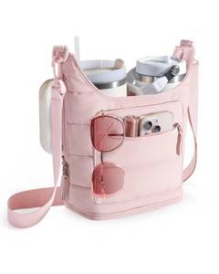 lot 8068 image: Trahzia Water Bottle Holder for 2 Cups, Water Bottle Sling Bag with Strap