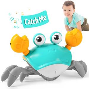 lot 8081 image: Hirger Crawling Crab Baby Toys 6-12 Months Infant Tummy Time Toys, Dancing Walking Crab for Toddler 1 2 3 Year Old, 1st Birthday Gift with Music and Light