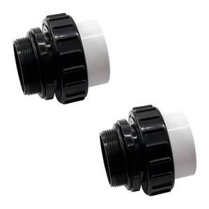 lot 8082 image: Trucktok 21063-200-000 2 MIP x 2 PVC Pool Pump High Tem Unions Replacement for Pool Pumps 40 Male Adapters (2)