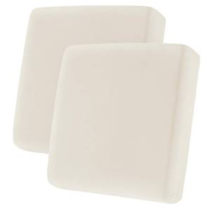 lot 8084 image: CHUN YI Velvet Couch Cushion Covers, 2PC Water Resistant Loveseat Cushion Covers for 2 Cushion Couch, Individual Seat Cushion Covers Cushion Protector Slipcovers for Pets (2 Pack, Ivory White)