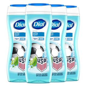 lot 9342 image: Dial Body Wash, Refresh & Renew Spring Water, 16 Fl Oz (Pack of 4), Hydraclean Complex & Vitamin E, Gentle, Leaves Skin Feeling Nourished, Dermatologist-Tested, No Parabens & Sulfates